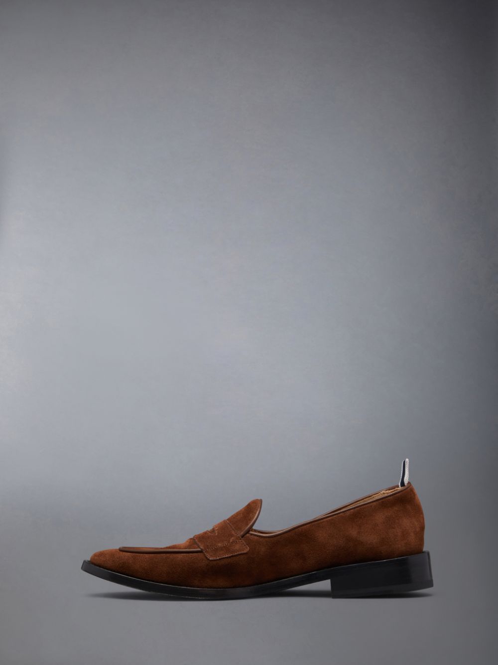 Mocasines Thom Browne Suede Varsity Penny Hombre Marrones | DWG72R79249