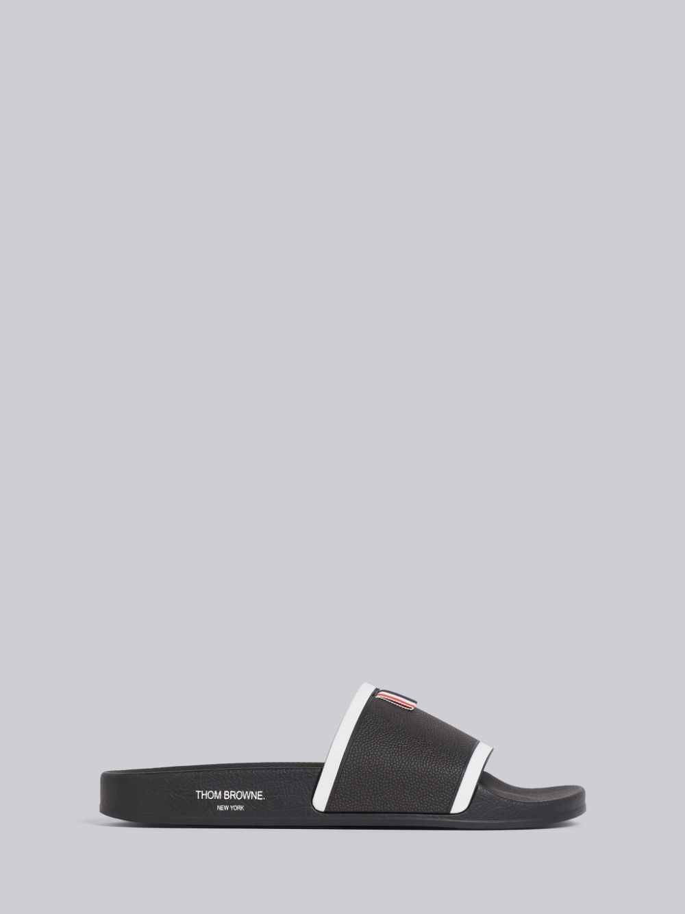 Mulas Thom Browne Rubber Pool Hombre Negras | NIK54K85556