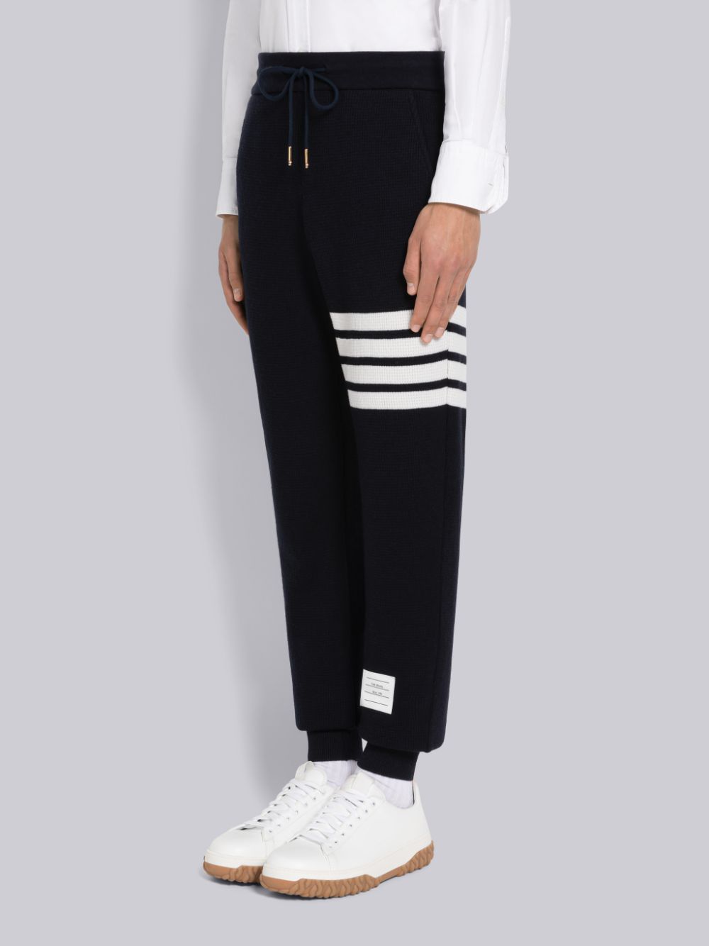 Pantalon Deportivo Thom Browne Cashmere Waffle 4-Bar Hombre Azules | HNK82O11301
