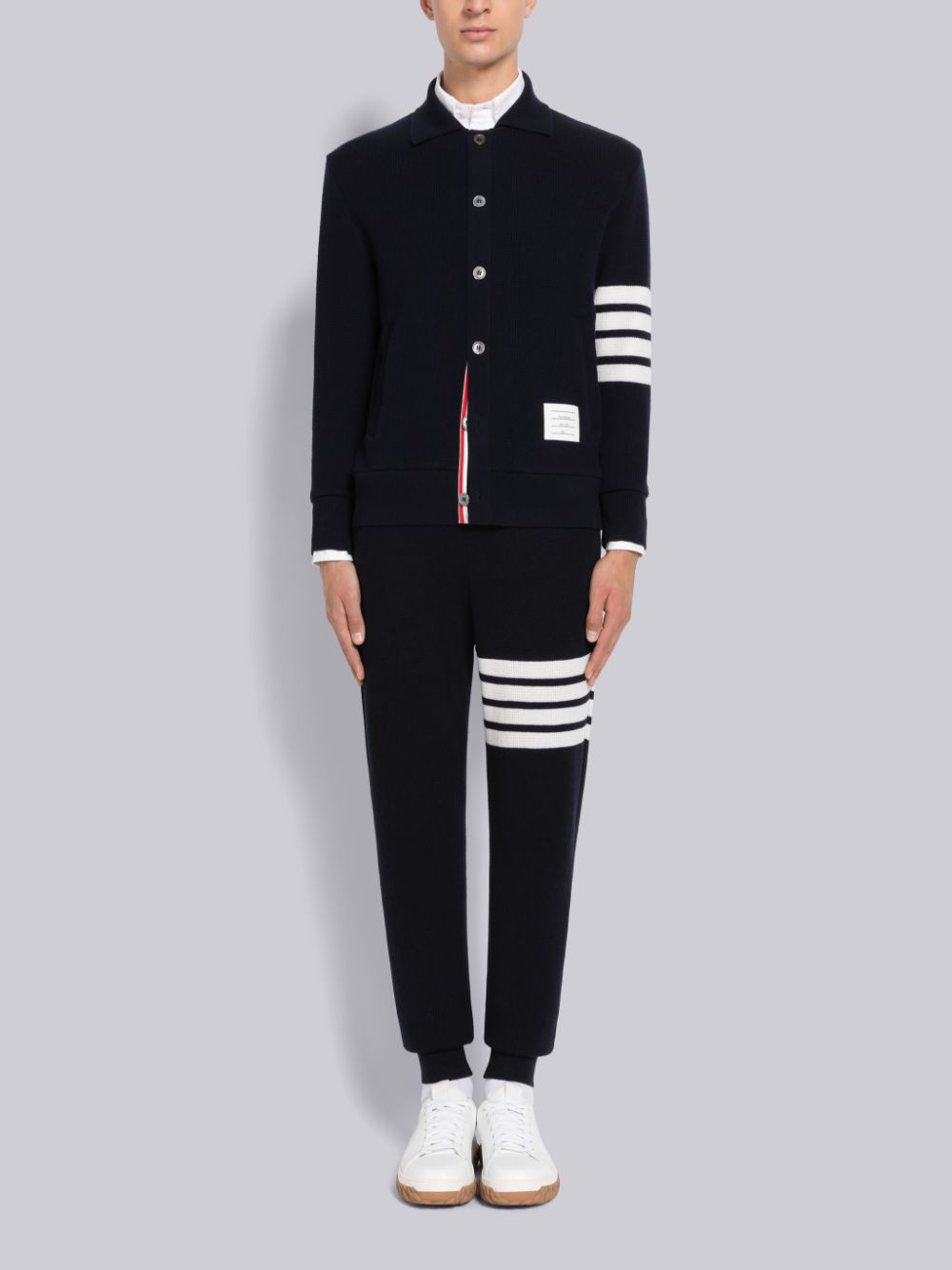 Pantalon Deportivo Thom Browne Cashmere Waffle 4-Bar Hombre Azules | HNK82O11301