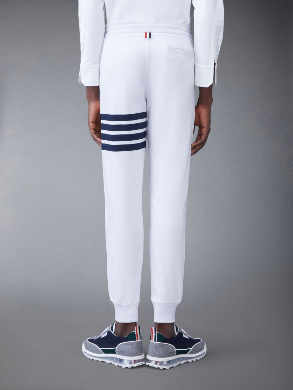 Pantalon Deportivo Thom Browne Classic Loopback 4-Bar Hombre Blancas | SAJ58V67897