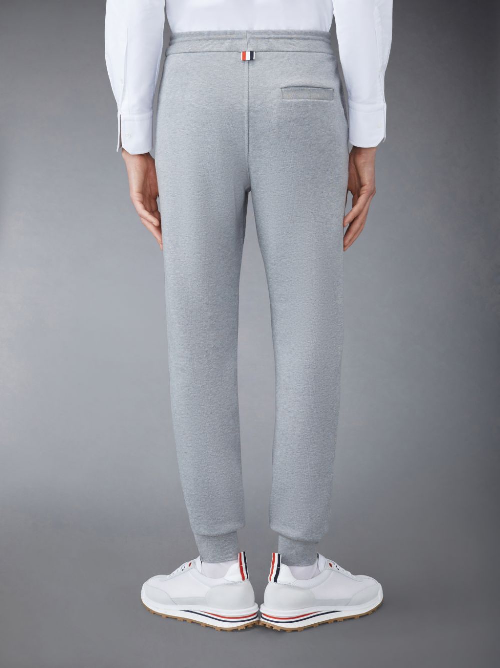 Pantalon Deportivo Thom Browne Classic Loopback Stripe Hombre Gris | UAU40P70955