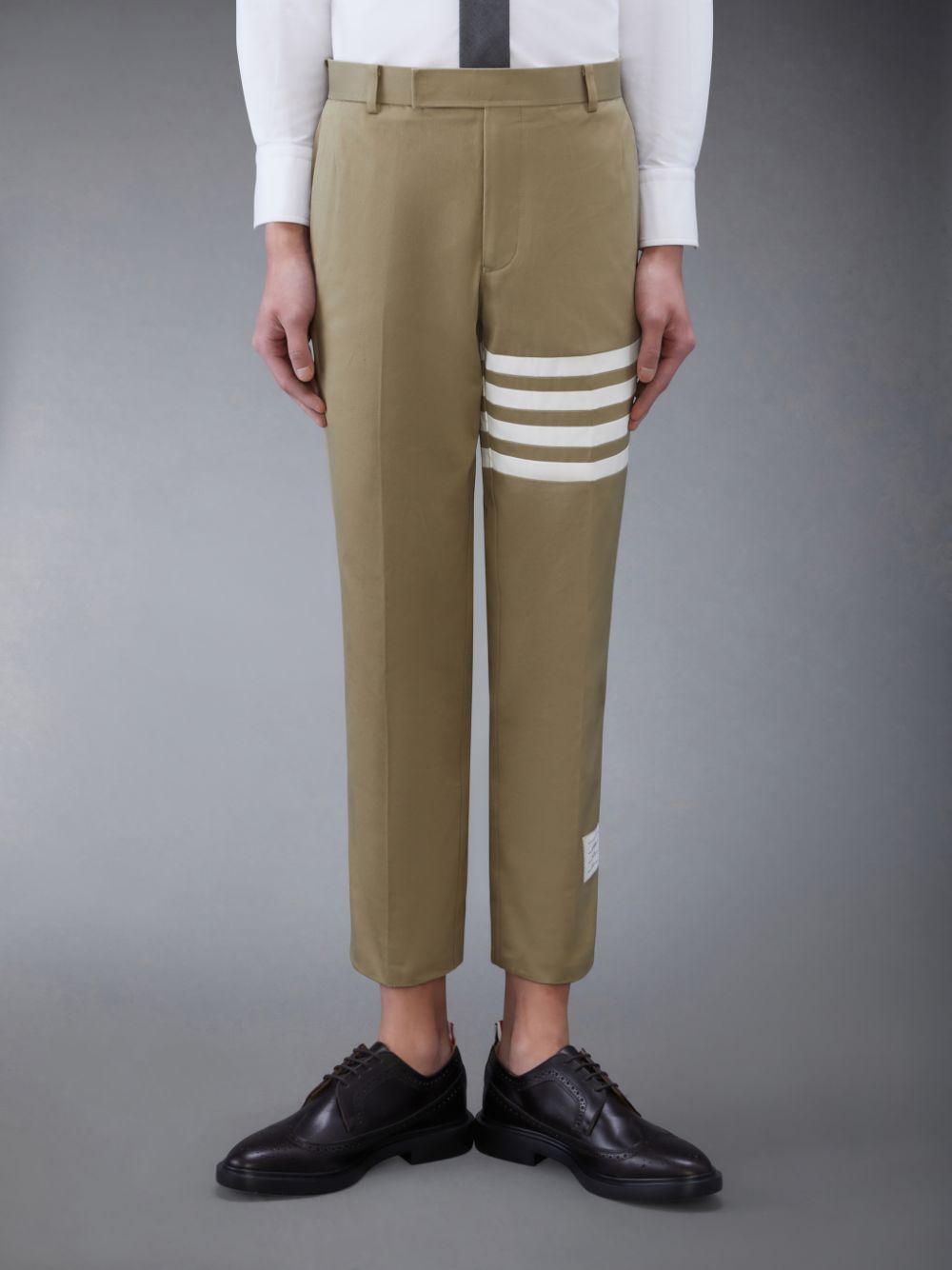 Pantalon Thom Browne Cotton Twill 4-Bar Chino Hombre Marrones | DIY16C50523