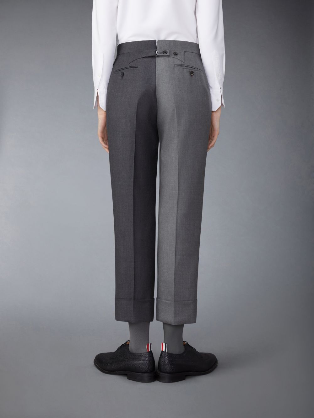 Pantalon Thom Browne Funmix Twill Classic Back Strap Mujer Gris | XWH65H48895