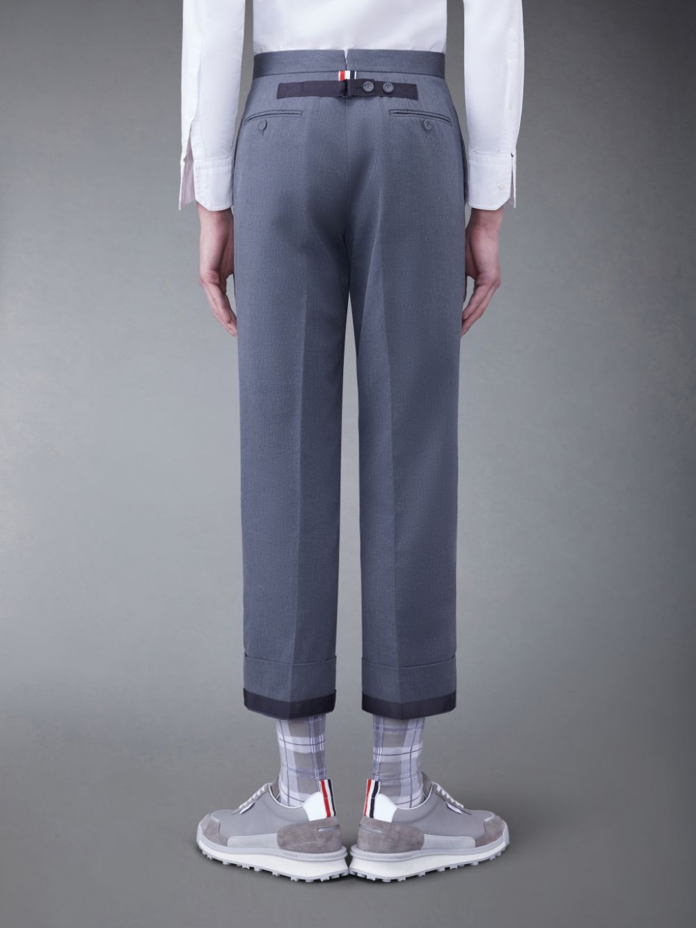 Pantalon Thom Browne Typewriter Cloth Classic Hombre Gris | NON40P51829