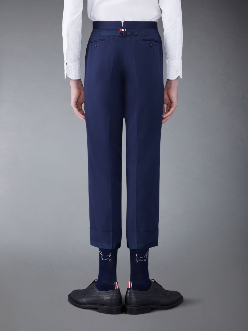 Pantalon Thom Browne Typewriter Cloth Classic Backstrap Hombre Azules | EBW76B04872