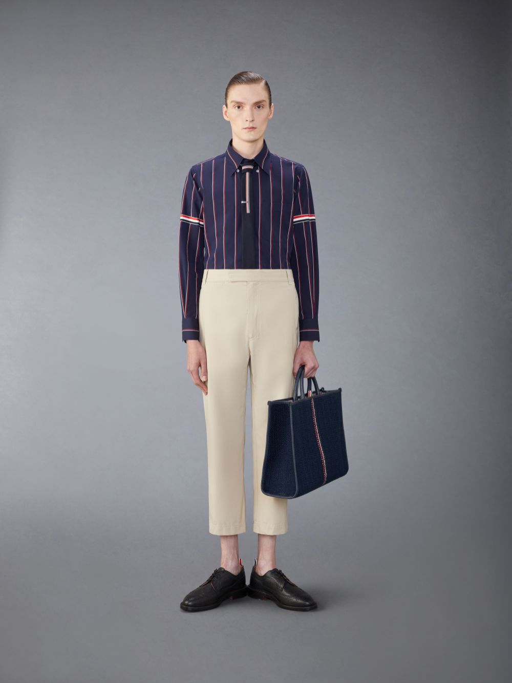 Pantalon Thom Browne Typewriter Straight Leg Hombre Beige | VKJ01X27310