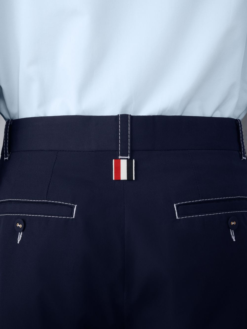 Pantalon Thom Browne Typewriter Unconstructed Straight Leg Hombre Azules | DDI03H39474