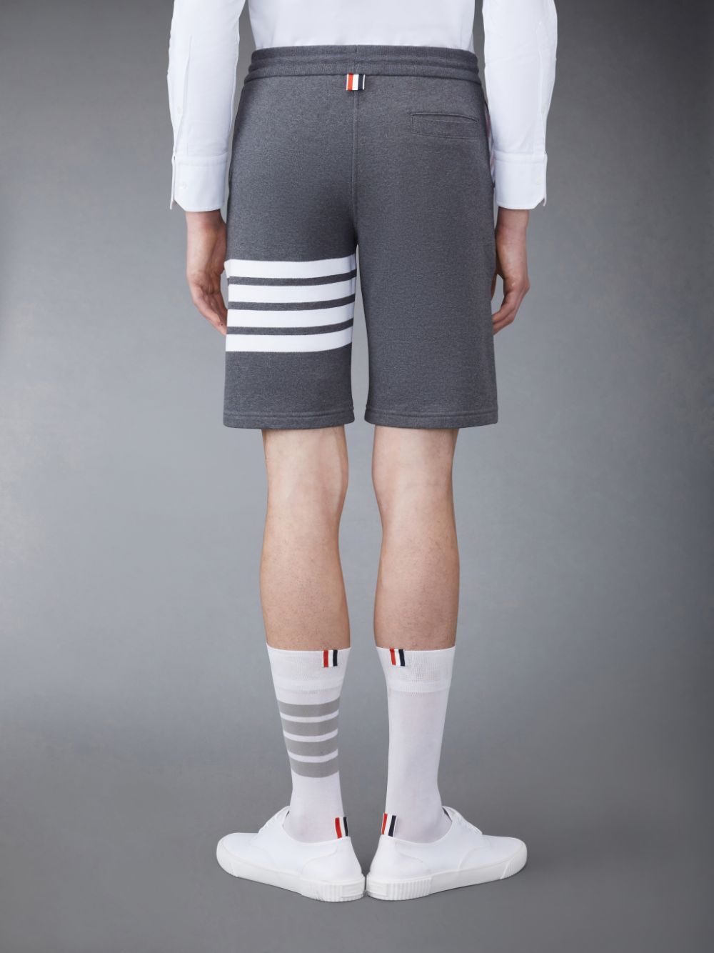 Pantalones Cortos Deportivos Thom Browne Classic Loopback 4-Bar Hombre Gris | AAQ79F34793