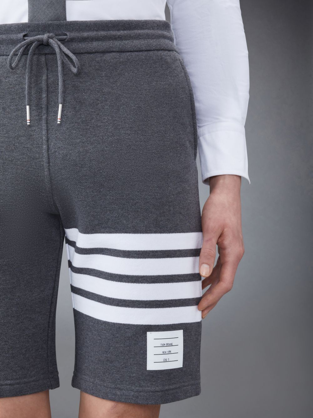 Pantalones Cortos Deportivos Thom Browne Classic Loopback 4-Bar Hombre Gris | AAQ79F34793