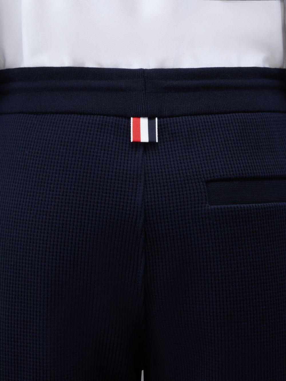 Pantalones Cortos Deportivos Thom Browne Waffle 4-Bar Hombre Azules | HQF06C34277