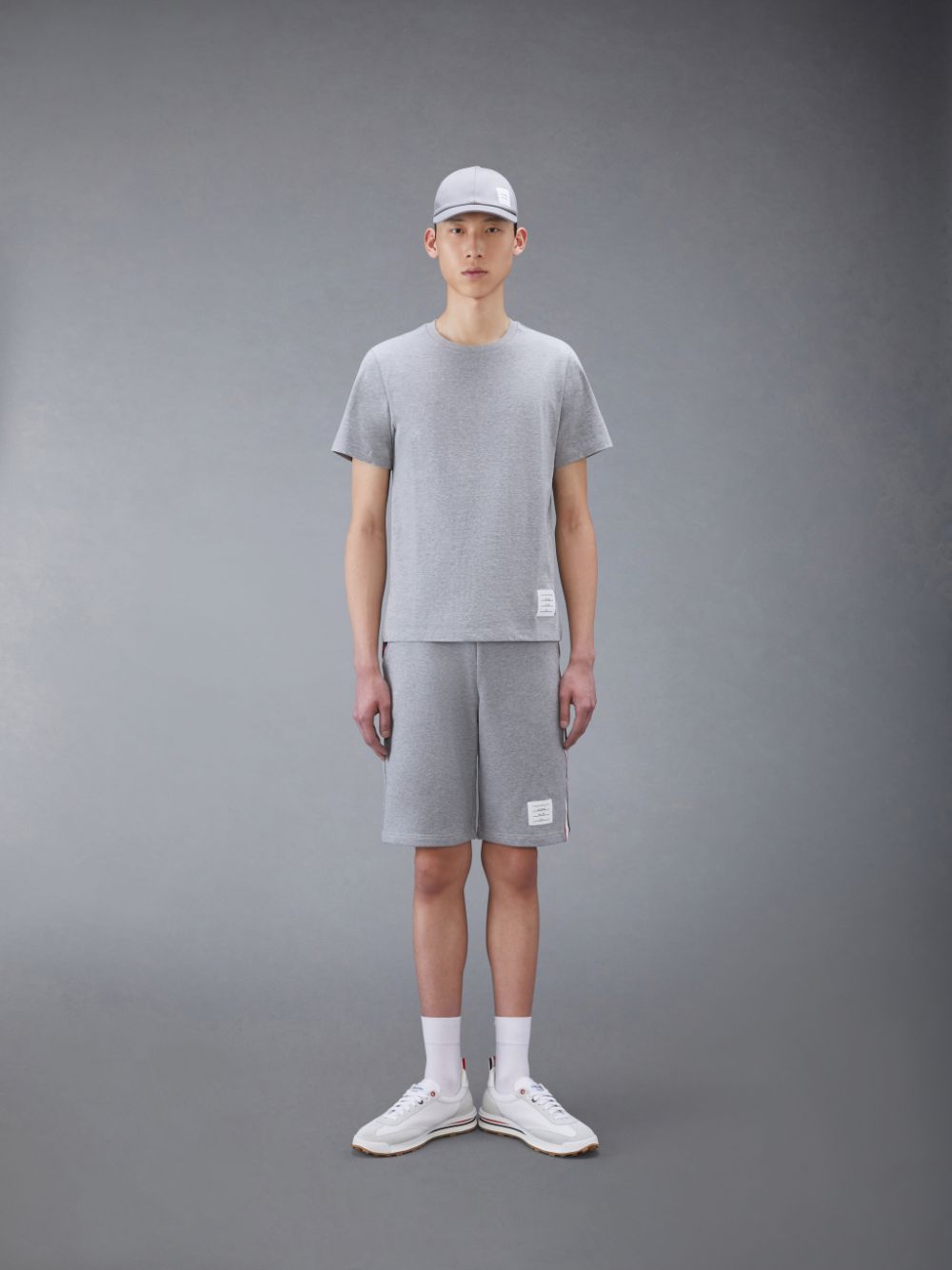 Pantalones Cortos Deportivos Thom Browne Classic Loopback Hombre Gris | RTE64M71867