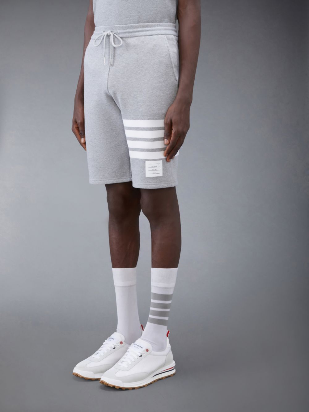 Pantalones Cortos Deportivos Thom Browne Classic Loopback 4-Bar Hombre Gris | XFJ57F83233