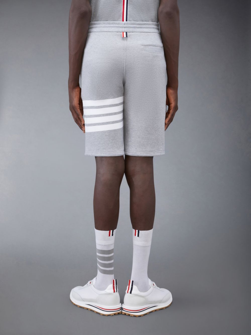 Pantalones Cortos Deportivos Thom Browne Classic Loopback 4-Bar Hombre Gris | XFJ57F83233