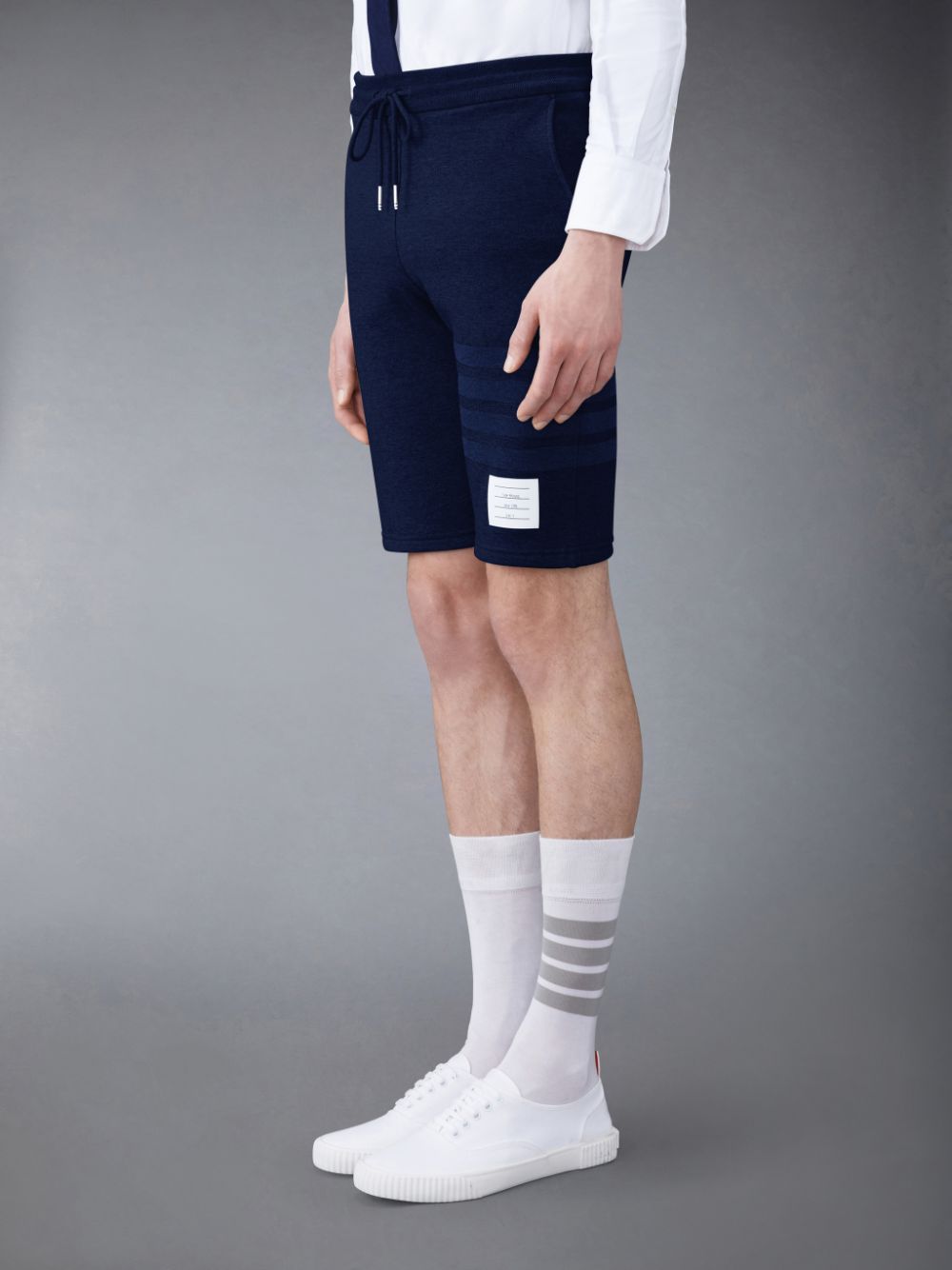 Pantalones Cortos Deportivos Thom Browne Classic Loopback 4-Bar Hombre Azules | ZCS86K42067