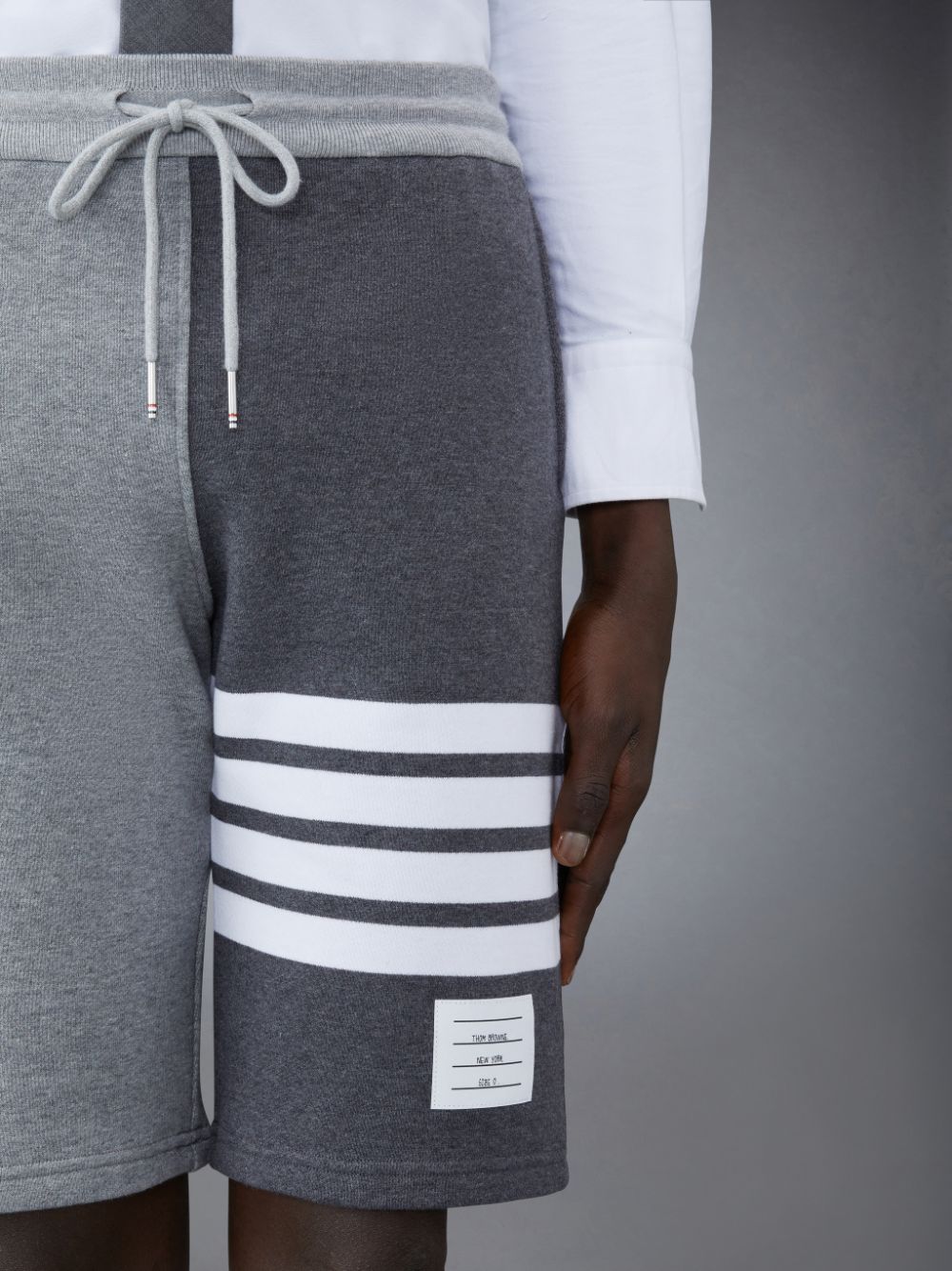 Pantalones Cortos Deportivos Thom Browne Classic Loopback 4-Bar Hombre Gris | ULQ36F93186