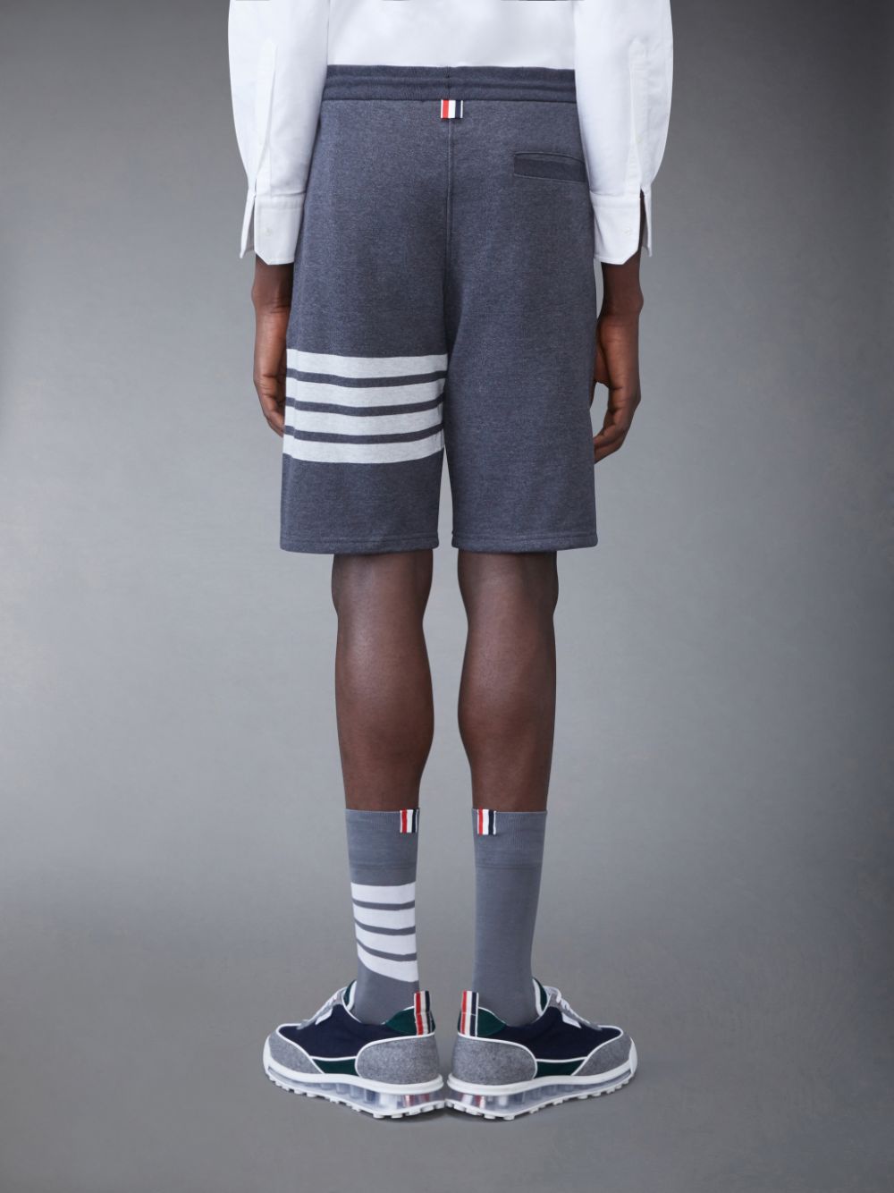 Pantalones Cortos Deportivos Thom Browne Classic Loopback 4-Bar Hombre Gris | ESN51D80028
