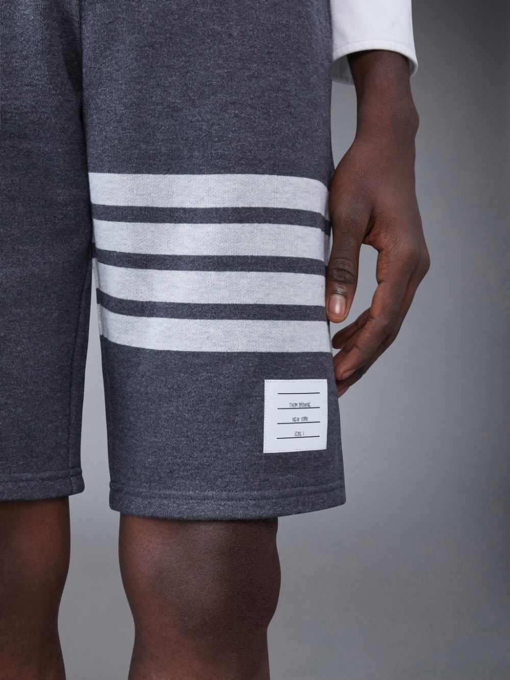 Pantalones Cortos Deportivos Thom Browne Classic Loopback 4-Bar Hombre Gris | ESN51D80028
