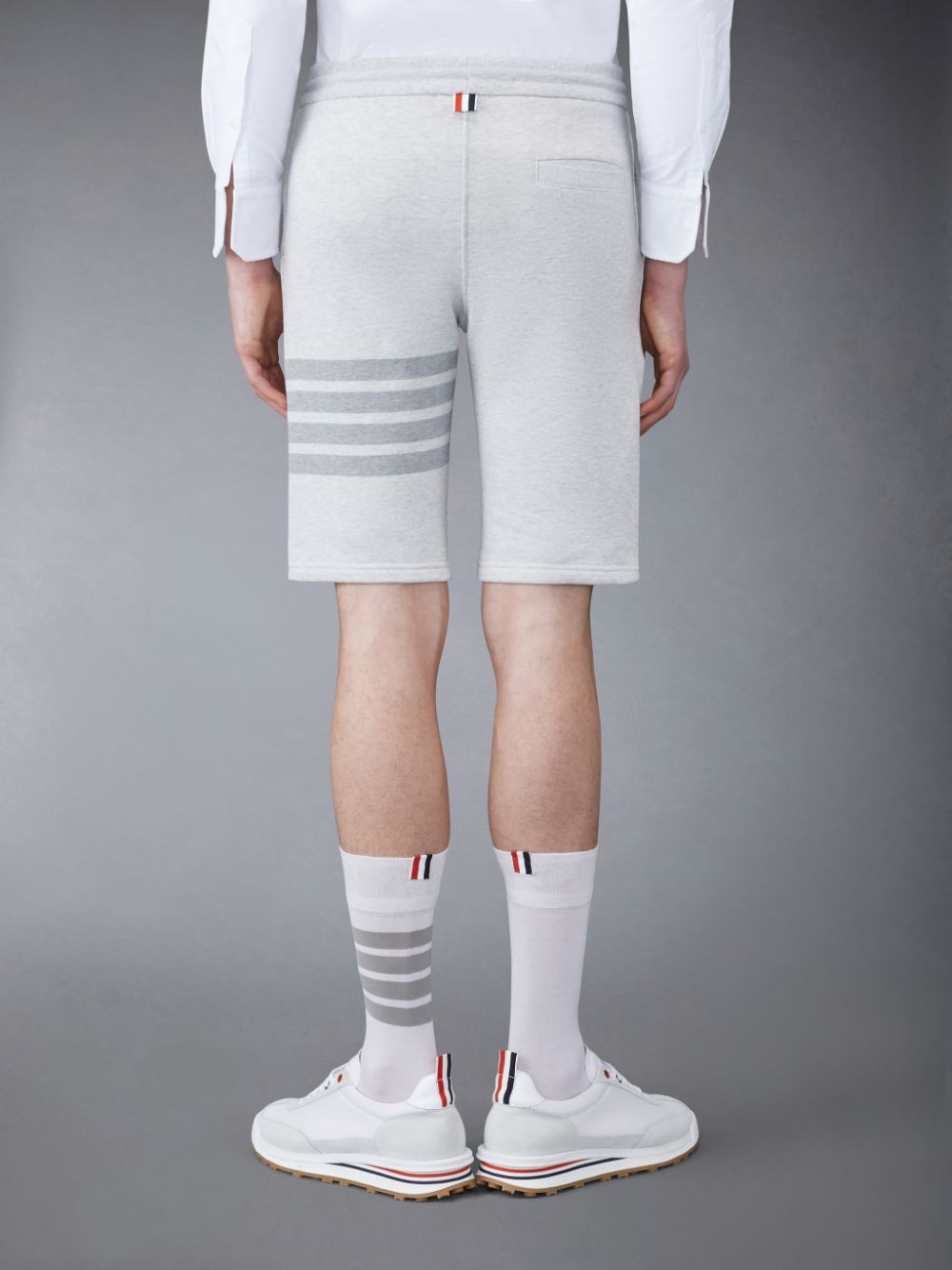 Pantalones Cortos Deportivos Thom Browne Classic Loopback 4-Bar Hombre Gris | CXC96B57431