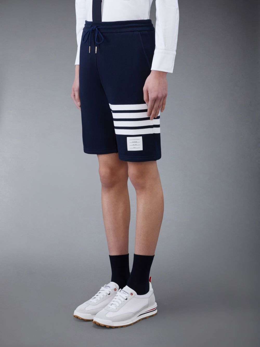 Pantalones Cortos Deportivos Thom Browne Classic Loopback 4-Bar Hombre Azules | HPP40Q80183