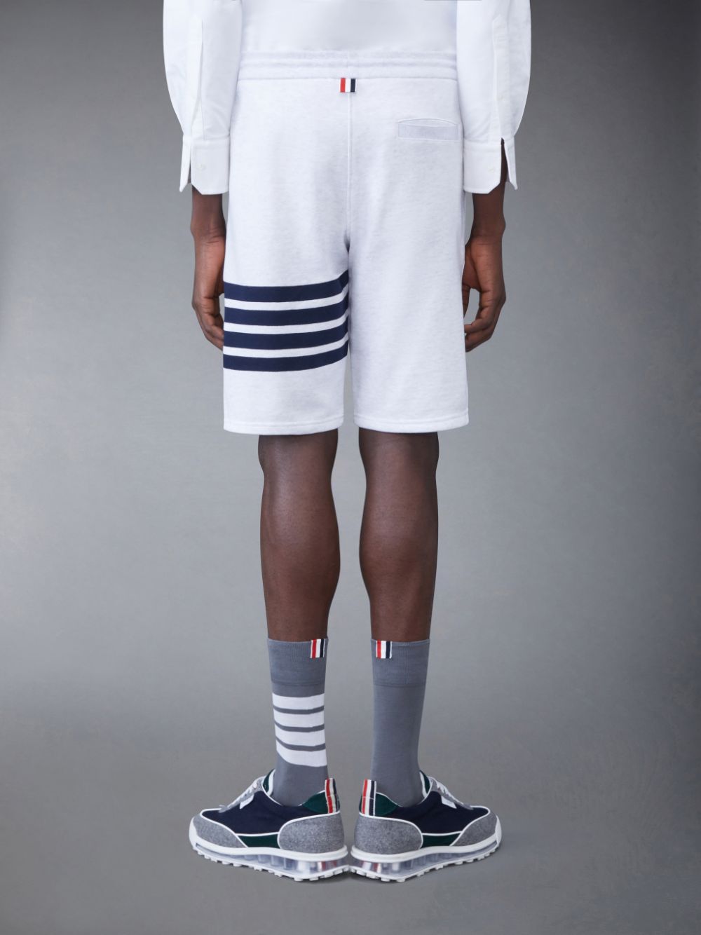 Pantalones Cortos Deportivos Thom Browne Classic Loopback 4-Bar Hombre Blancas | LLZ02D24829