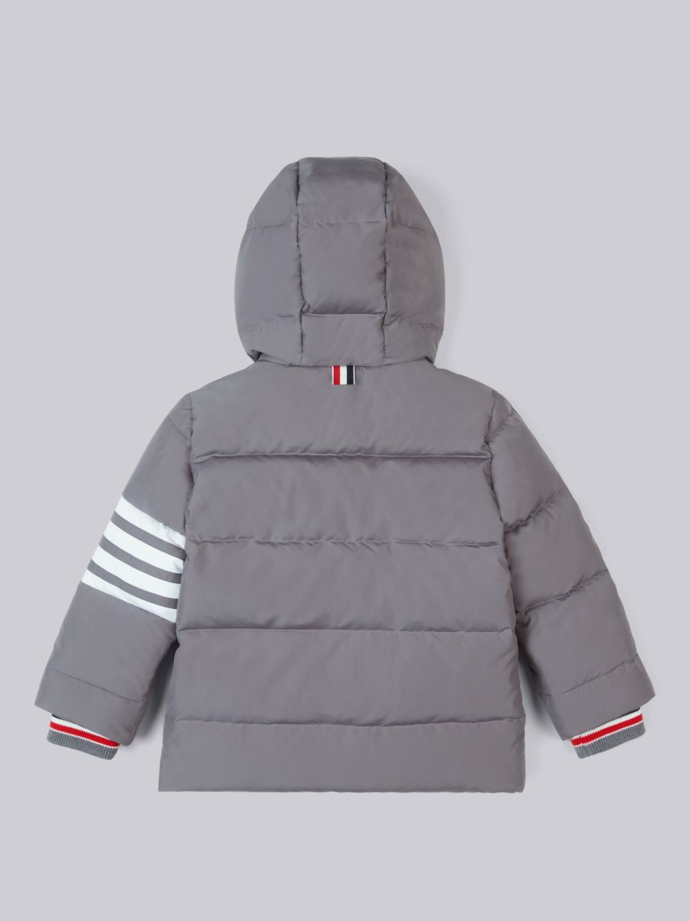 Parka Thom Browne Medium Ripstop Downfilled Hooded 4-Bar Niño Gris | KRB82V23873