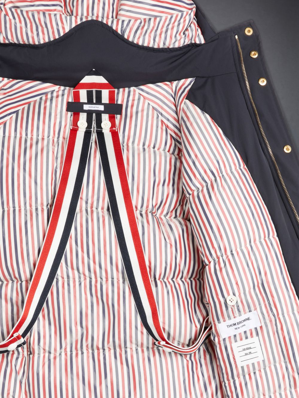 Parka Thom Browne Ripstop Armband Oversized Football Niño Azules | IOF90A69593