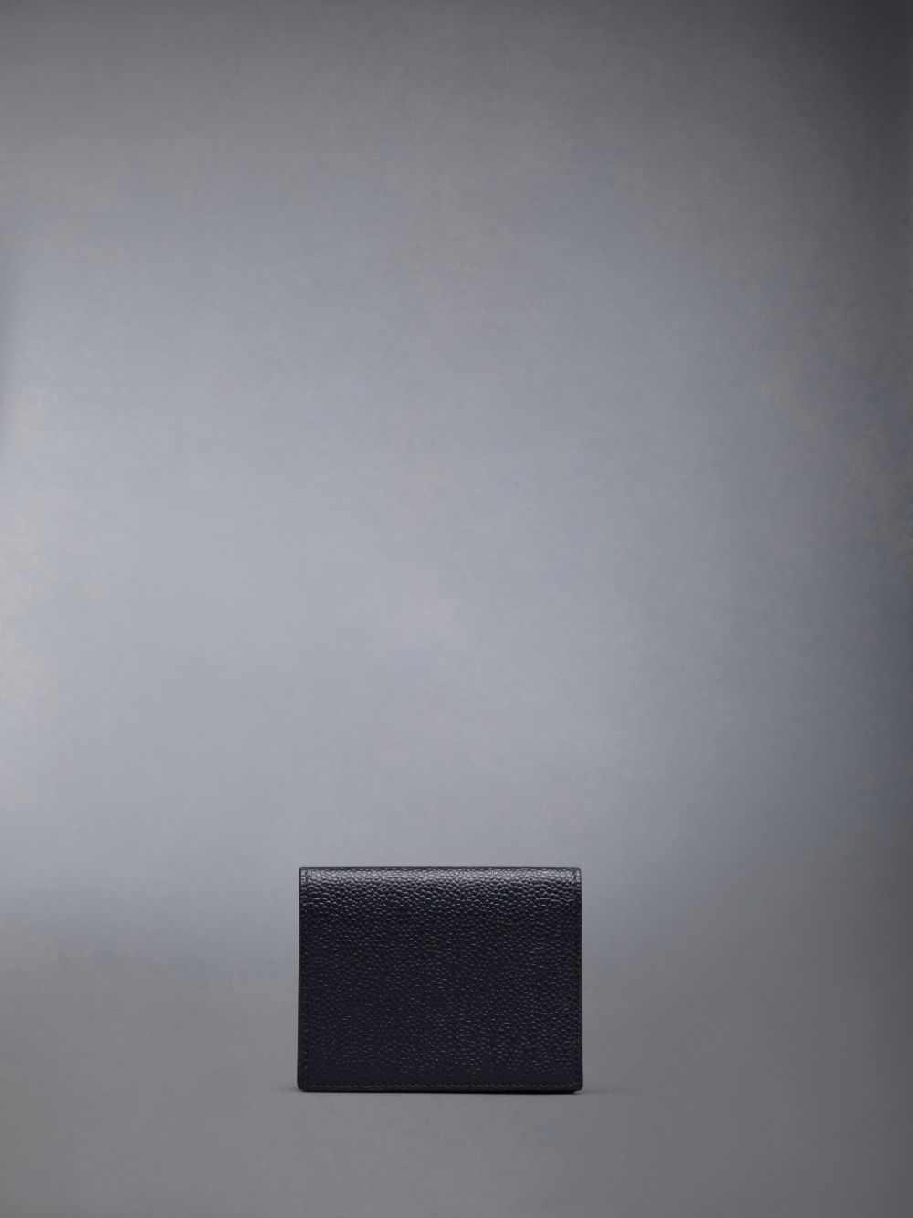 Porta Tarjetas Thom Browne Double W/ Open Pocket in Pebble Grain Leather Hombre Negras | XHO06F32730