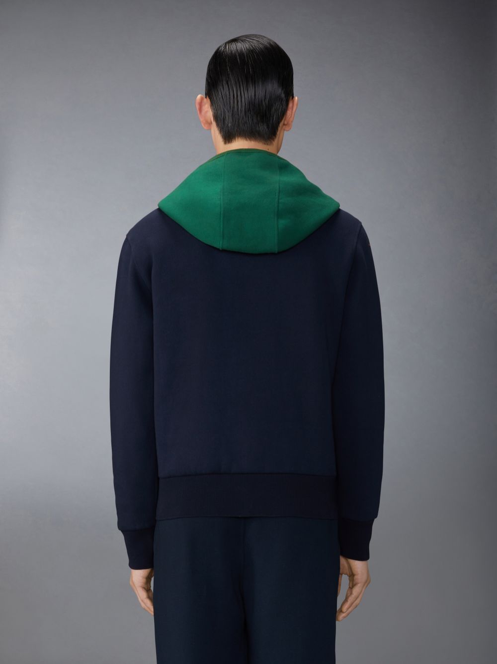 Pullover Thom Browne Brushed Color Blocked Hoodie Hombre Azules | BTP47E75876