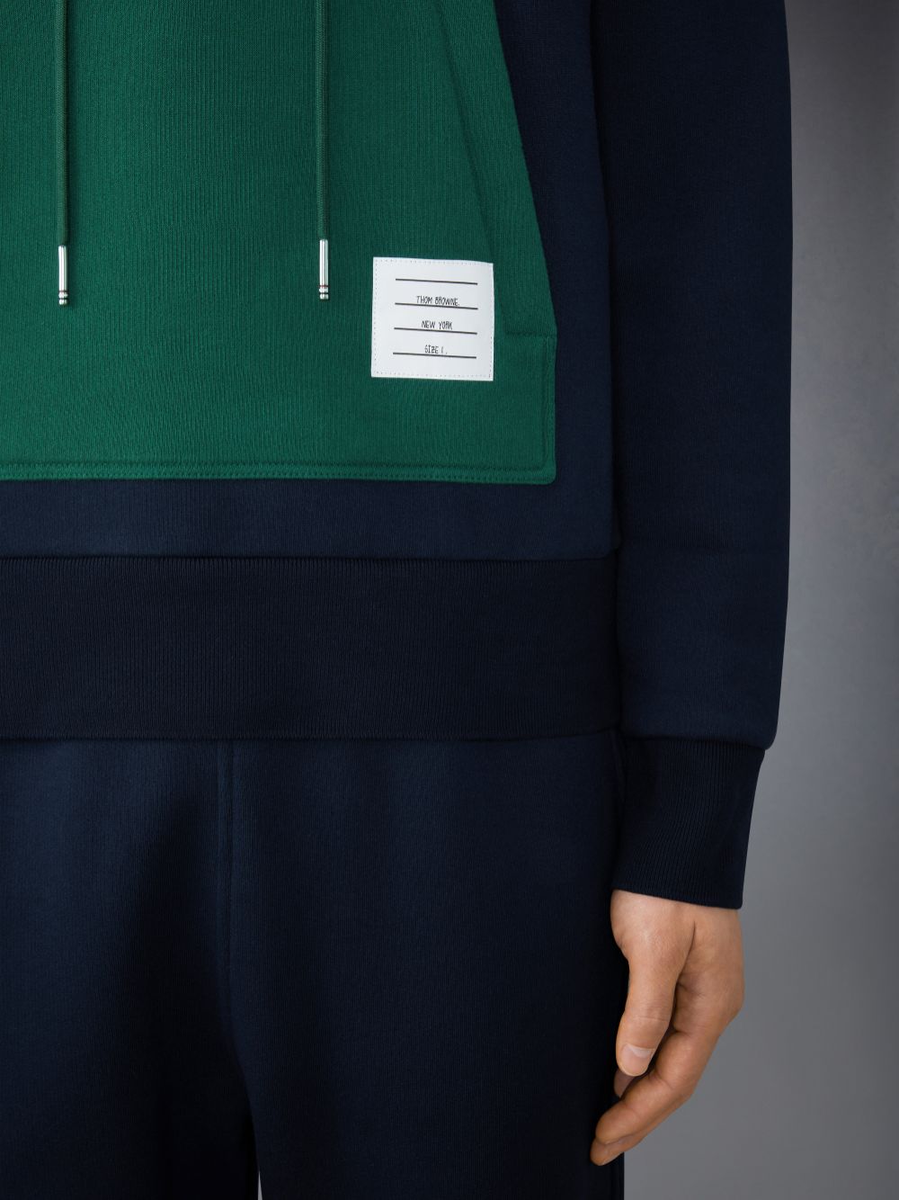 Pullover Thom Browne Brushed Color Blocked Hoodie Hombre Azules | BTP47E75876