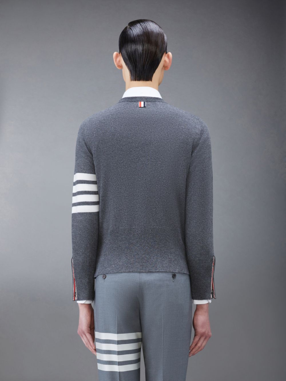 Pullover Thom Browne Cashmere 4-Bar Classic Hombre Gris | MBY33M68238