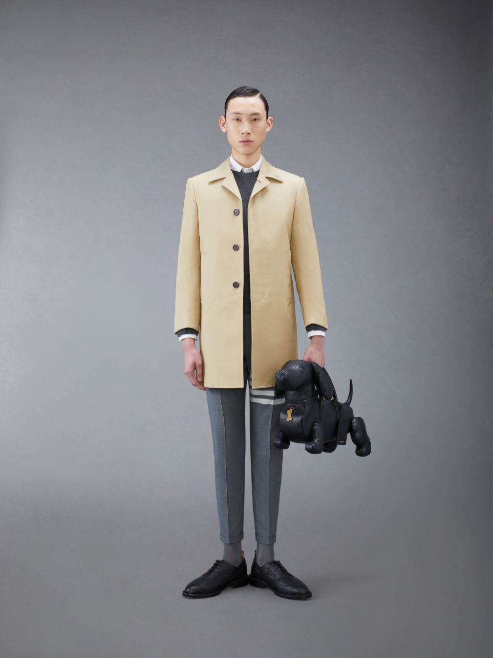 Pullover Thom Browne Cashmere 4-Bar Classic Hombre Gris | MBY33M68238