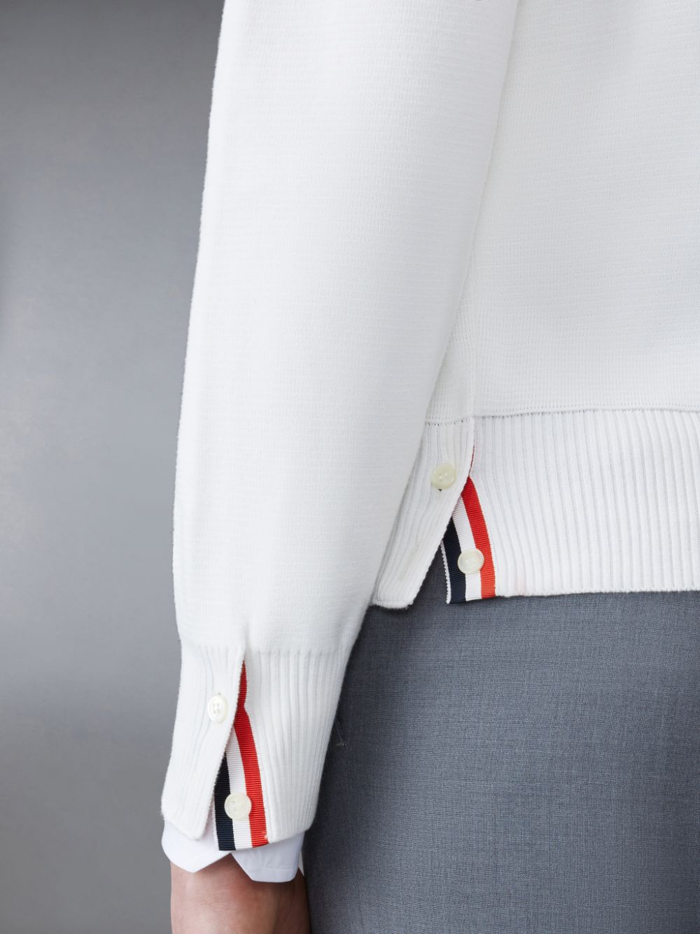 Pullover Thom Browne Cotton Milano Stripe Hombre Blancas | UGV15U21409