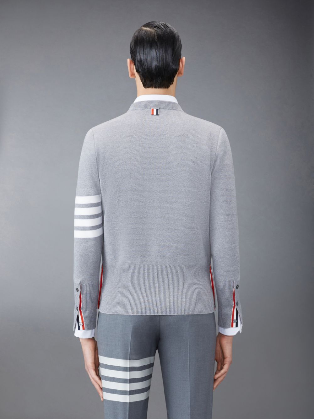 Pullover Thom Browne Wool 4-Bar Hombre Gris | FFQ01U81905