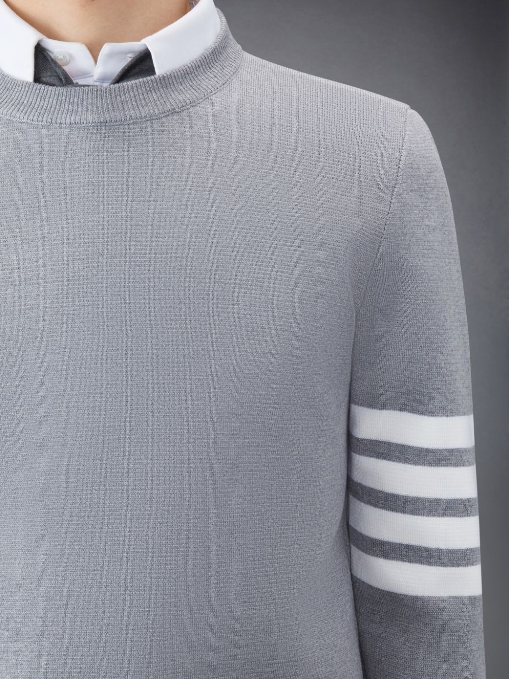 Pullover Thom Browne Wool 4-Bar Hombre Gris | FFQ01U81905