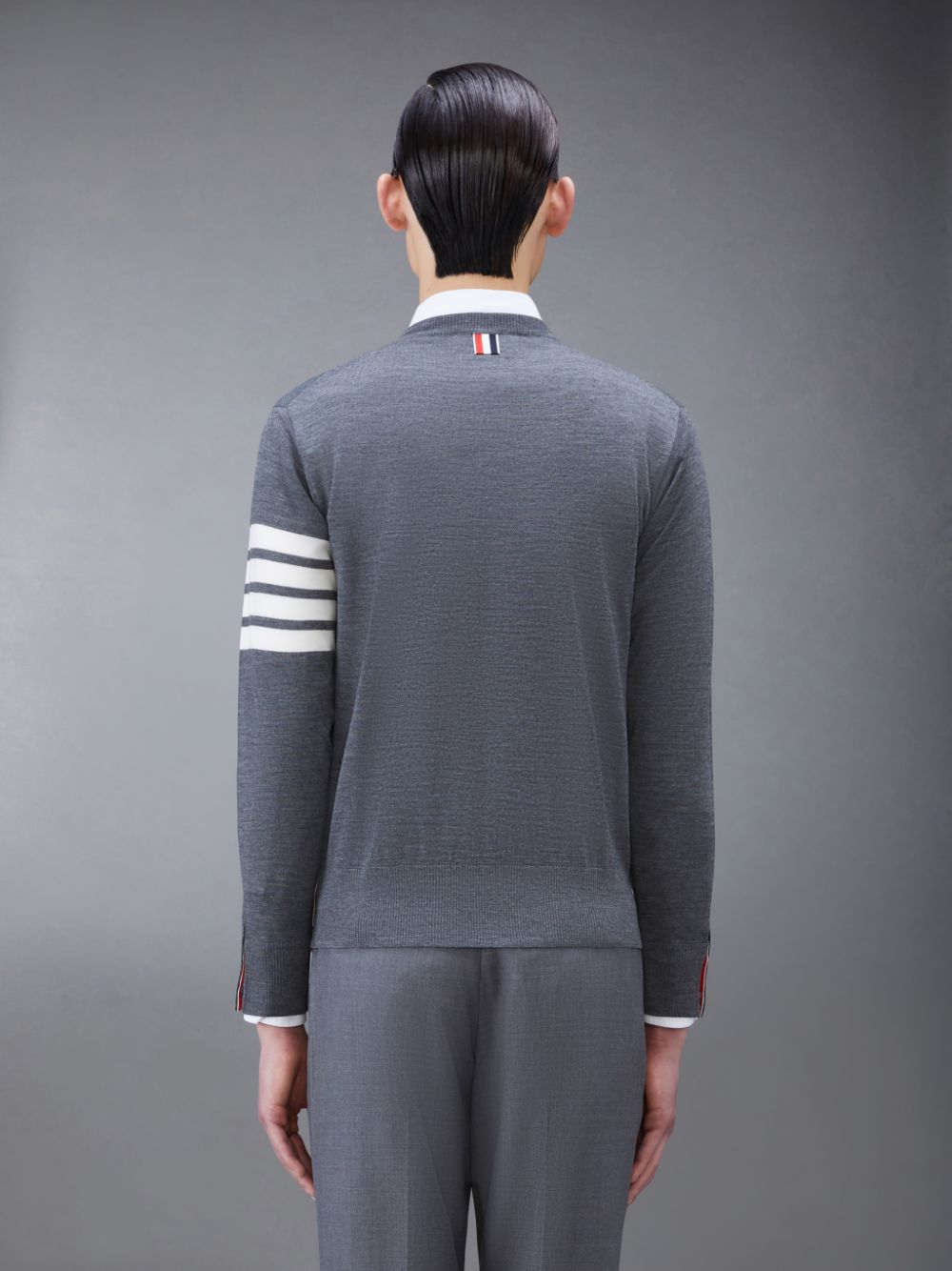 Pullover Thom Browne Wool 4-Bar Hombre Gris | NWJ92A89531