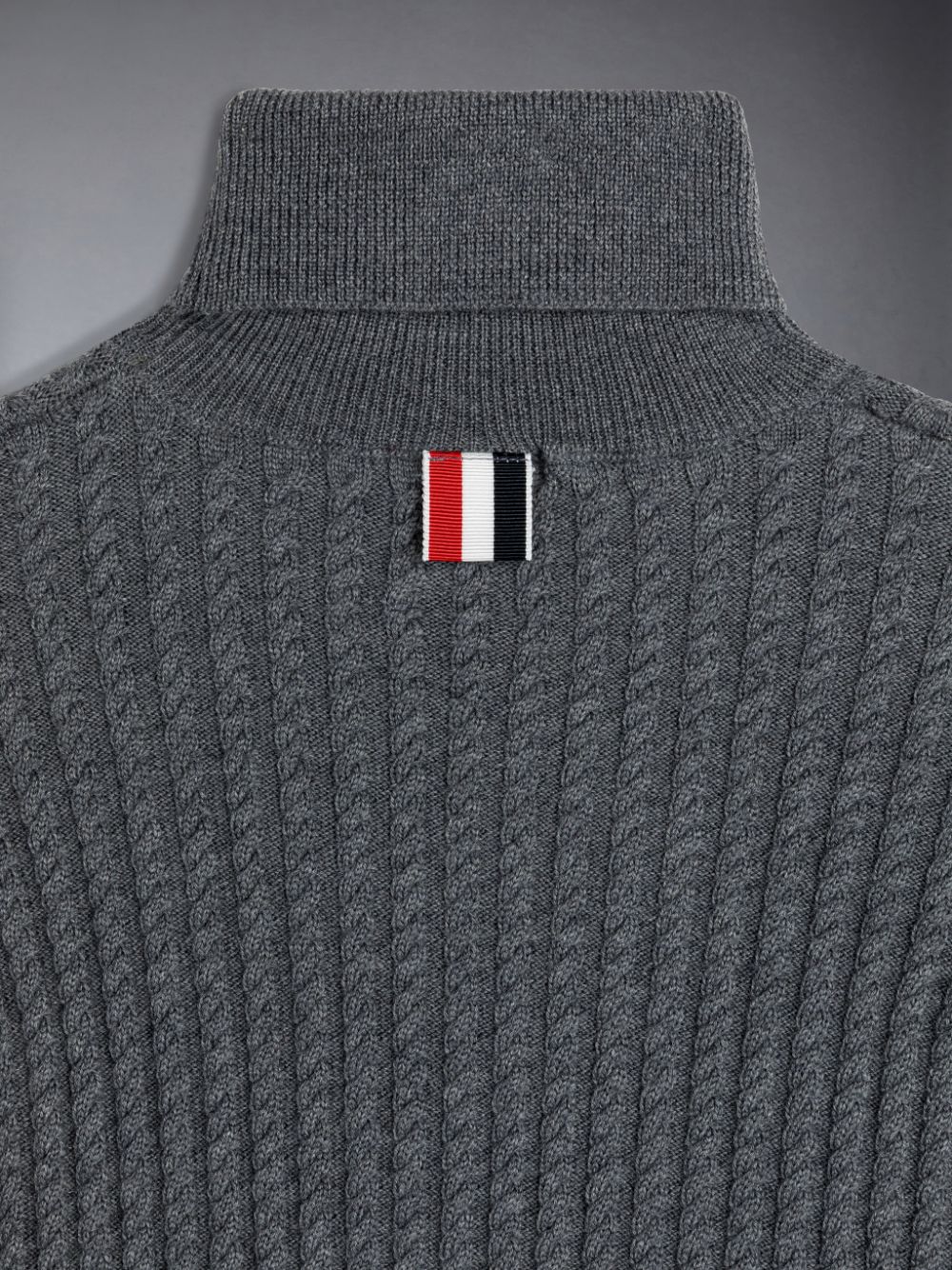 Pullover Thom Browne Wool Cable Knit 4-Bar Niño Gris | OJX39X89172