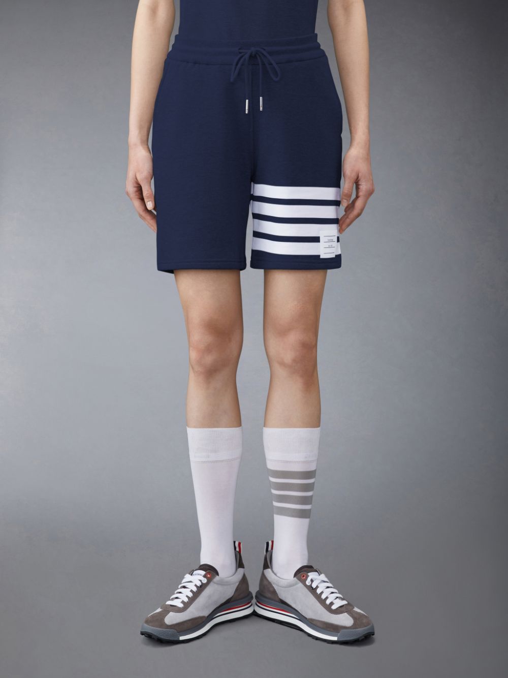 Short Thom Browne Classic Loopback 4-Bar Mujer Azules | TIP43B84038