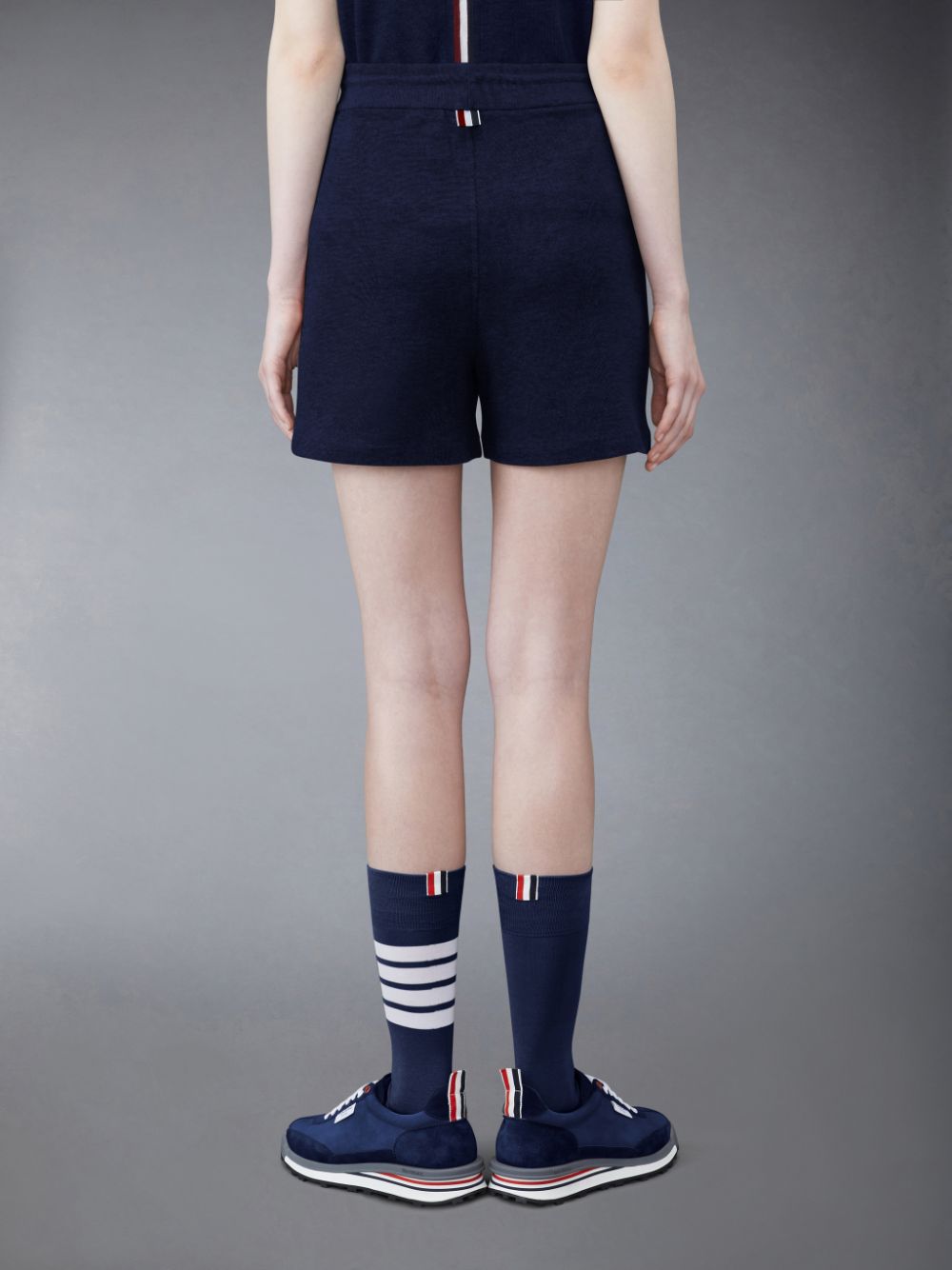 Short Thom Browne Classic Pique Stripe Mujer Azules | DUW51H28696