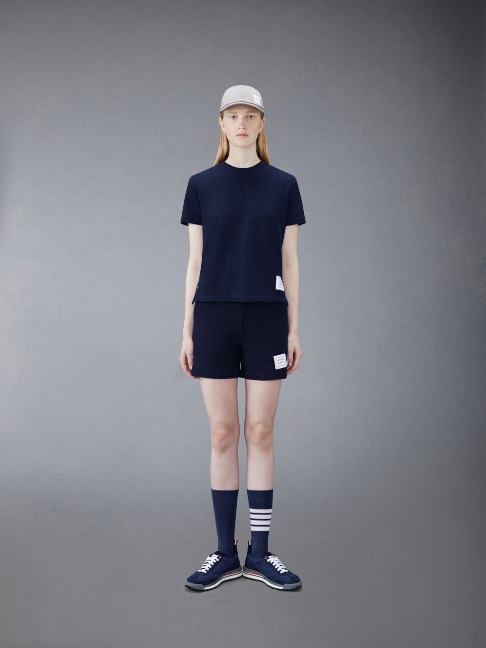 Short Thom Browne Classic Pique Stripe Mujer Azules | DUW51H28696