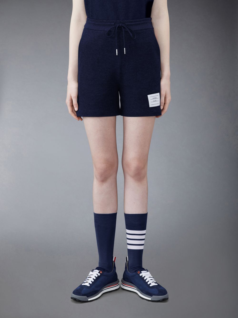 Short Thom Browne Classic Pique Stripe Mujer Azules | DUW51H28696