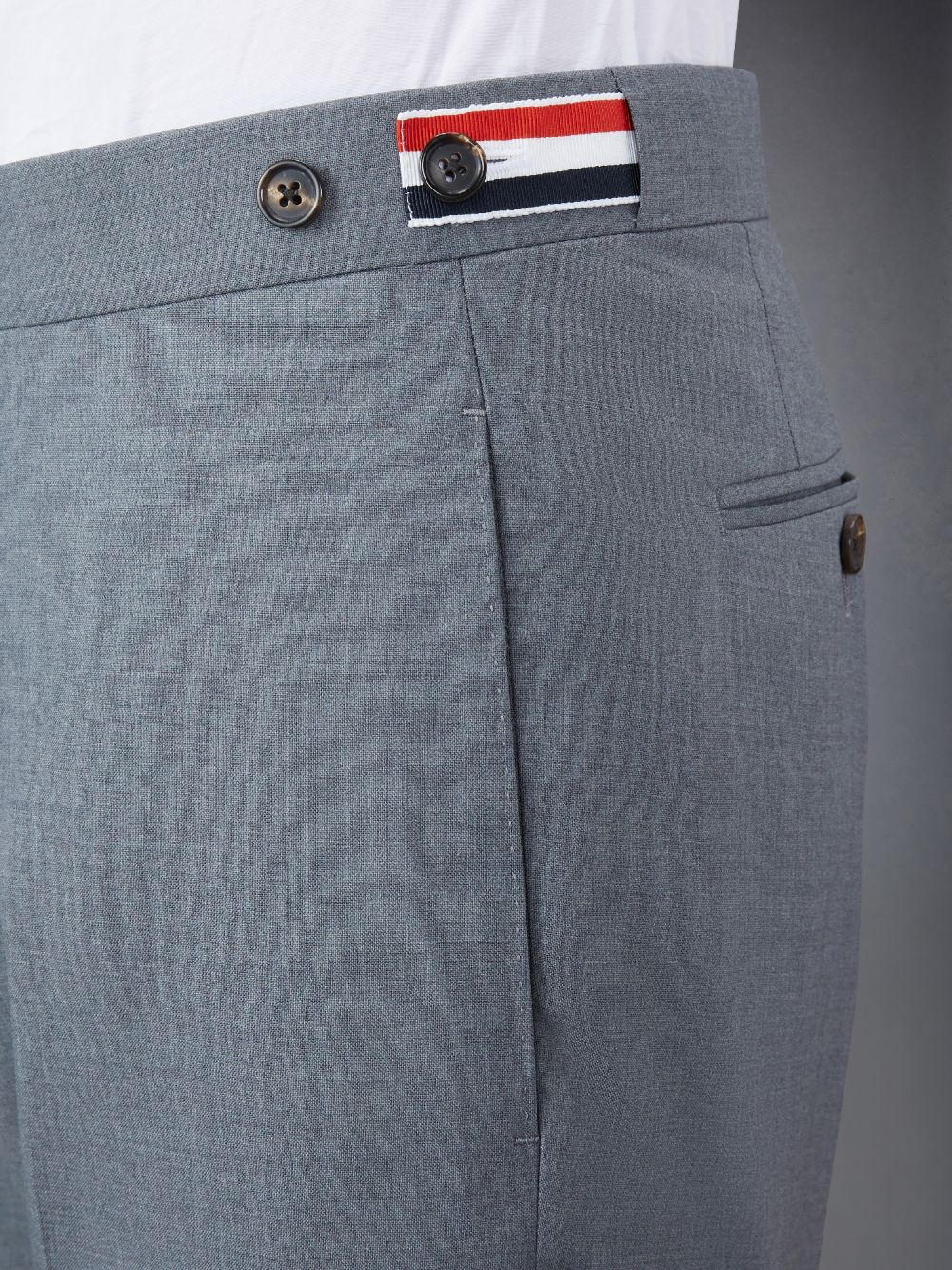 Short Thom Browne Plain Weave 4-Bar Low Rise Hombre Gris | VYG75M59587