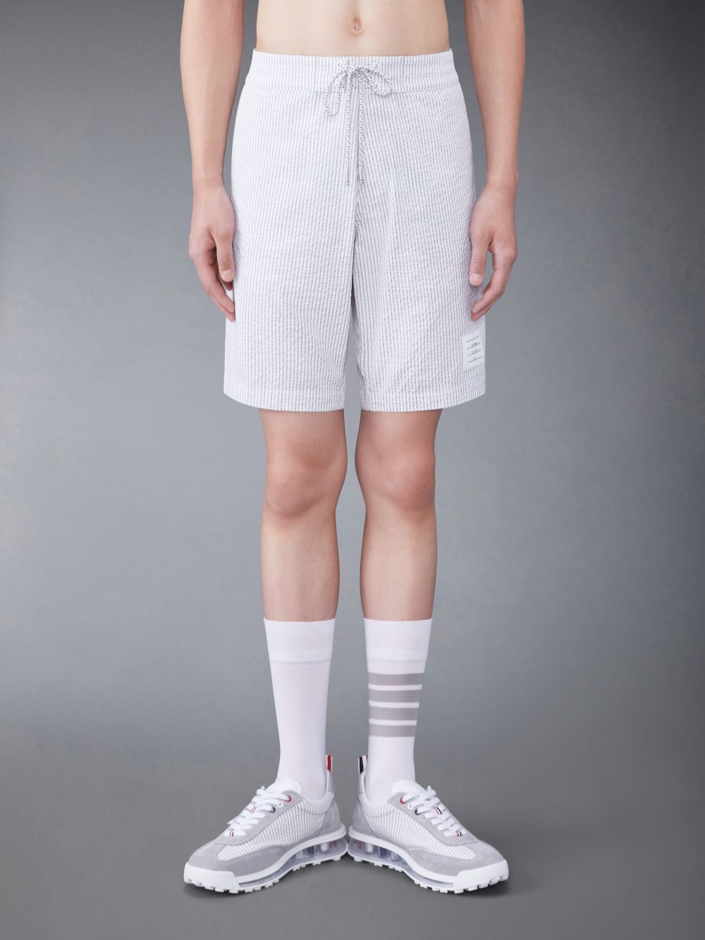 Short Thom Browne Seersucker Board Hombre Blancas | SKR37W36270