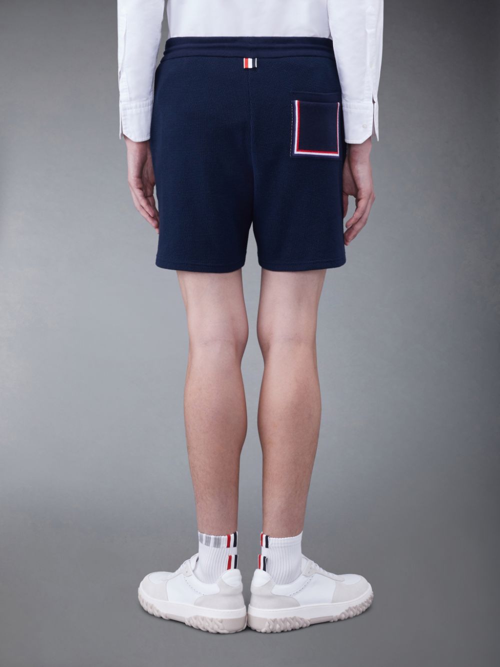 Short Thom Browne Textured Cotton Midi Hombre Azules | PLS48L15580