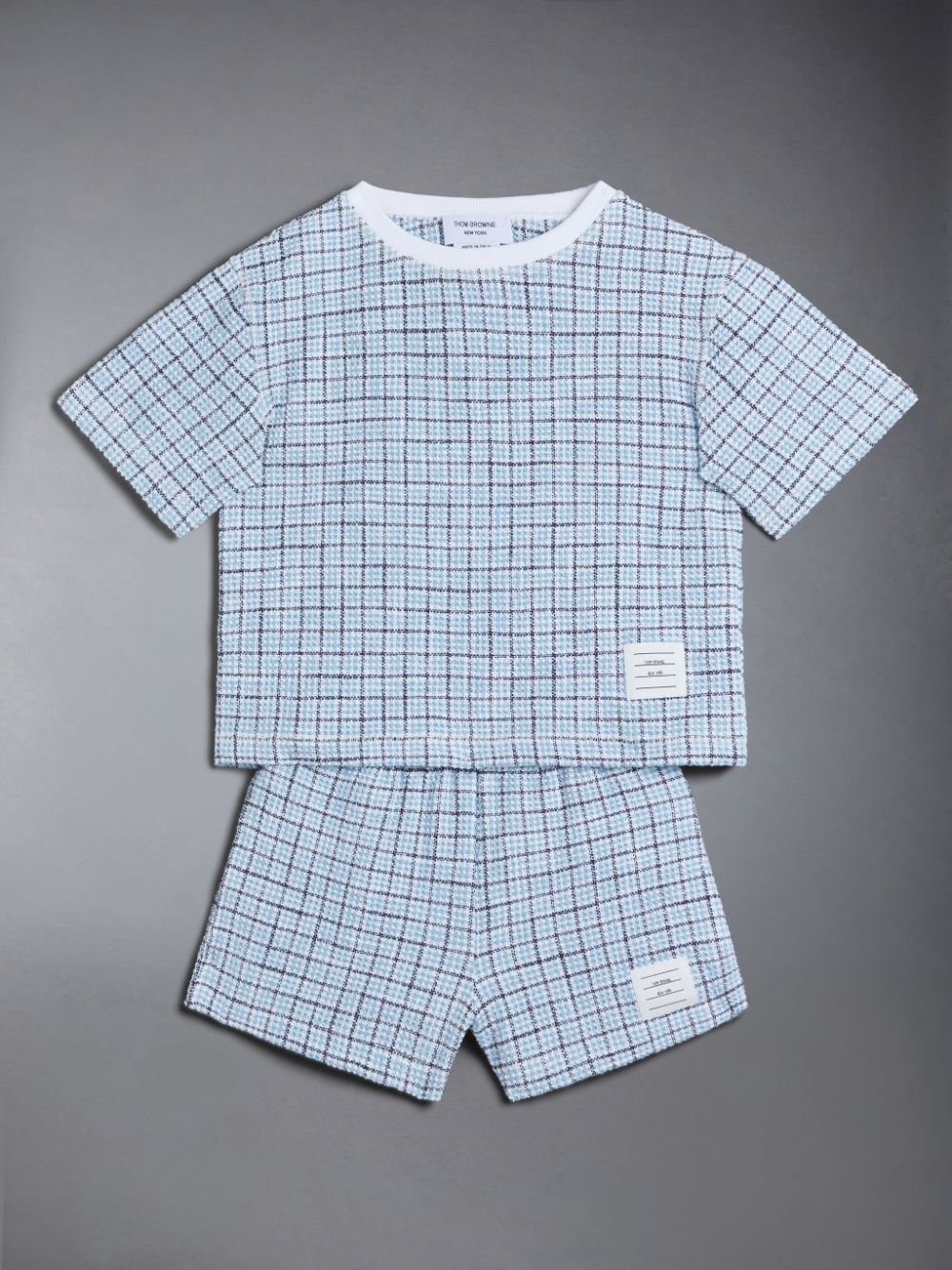Short Thom Browne Tweed Jersey Rugby Niña Azules | NMG44C35783