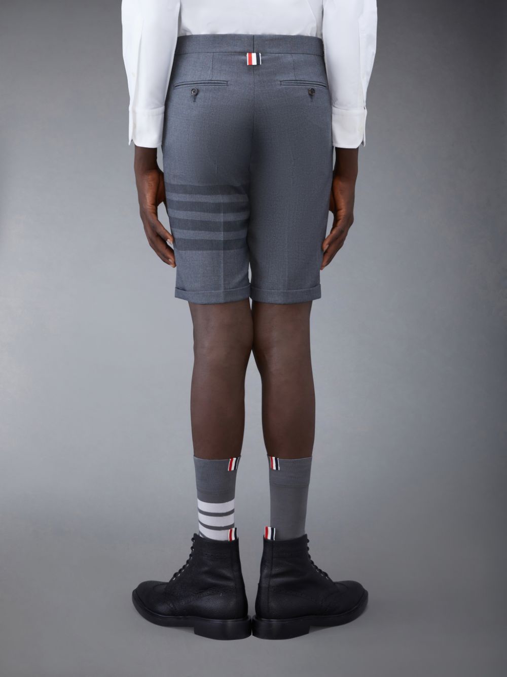 Short Thom Browne Twill School Uniform 4-Bar Low Rise Hombre Gris | SOU05X35744