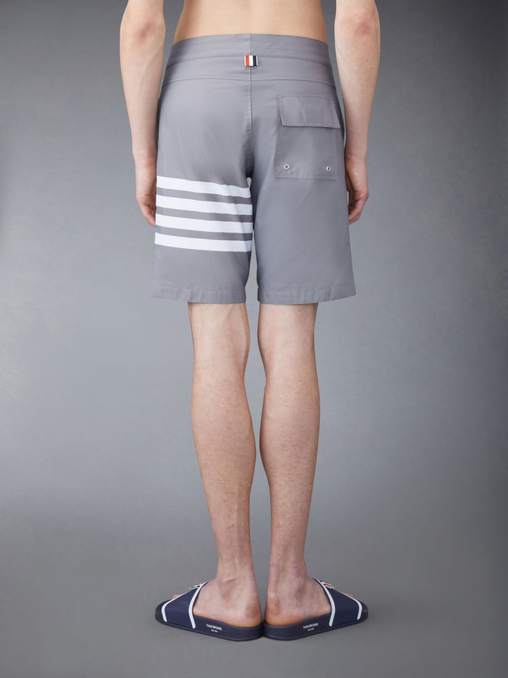 Shorts De Playa Thom Browne Swim Tech 4-Bar Hombre Gris | BGJ75Z41300