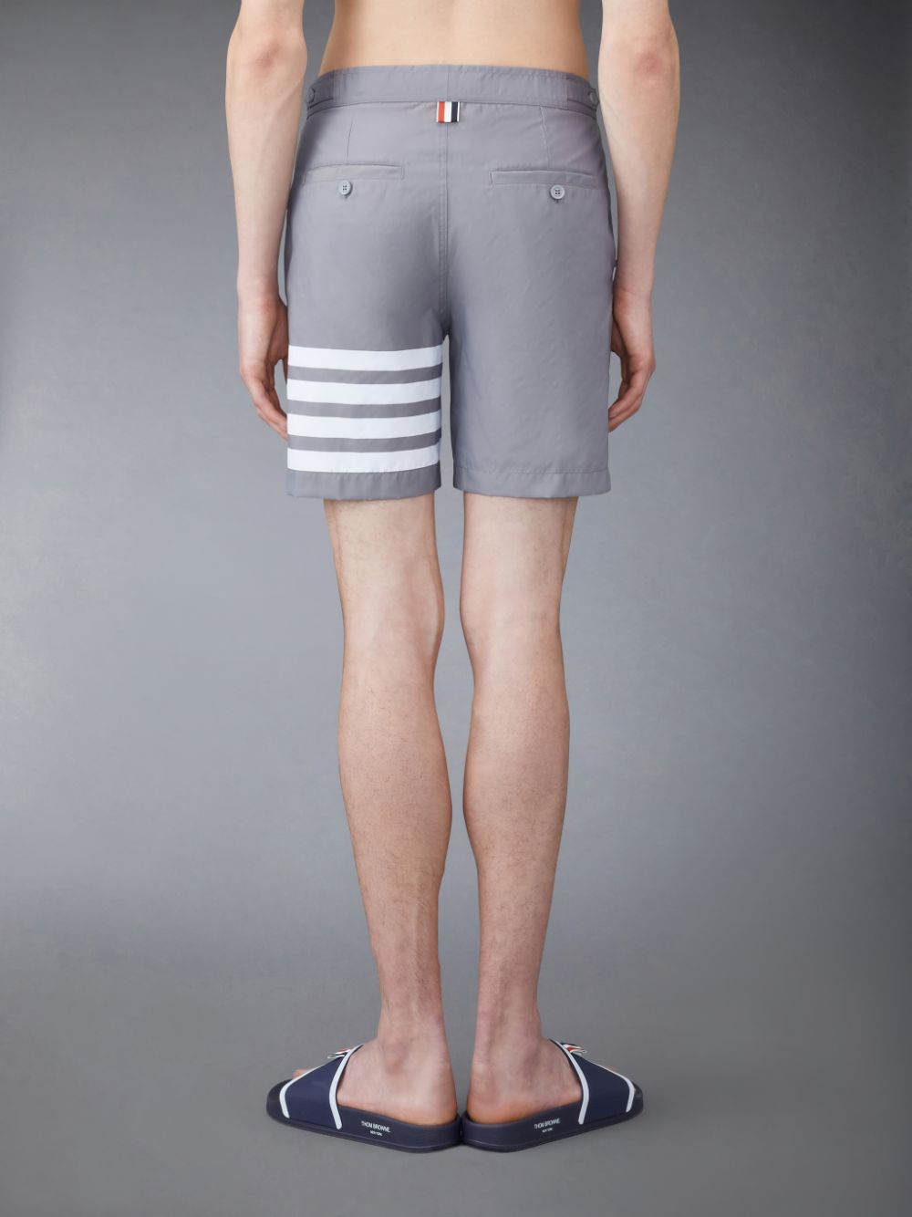 Shorts De Playa Thom Browne Swim Tech 4-Bar Hombre Gris | RPZ65U49462