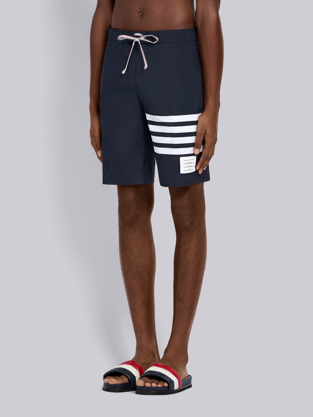 Shorts De Playa Thom Browne Swim Tech 4-Bar Board Short Hombre Azul Marino | GRF52K99002
