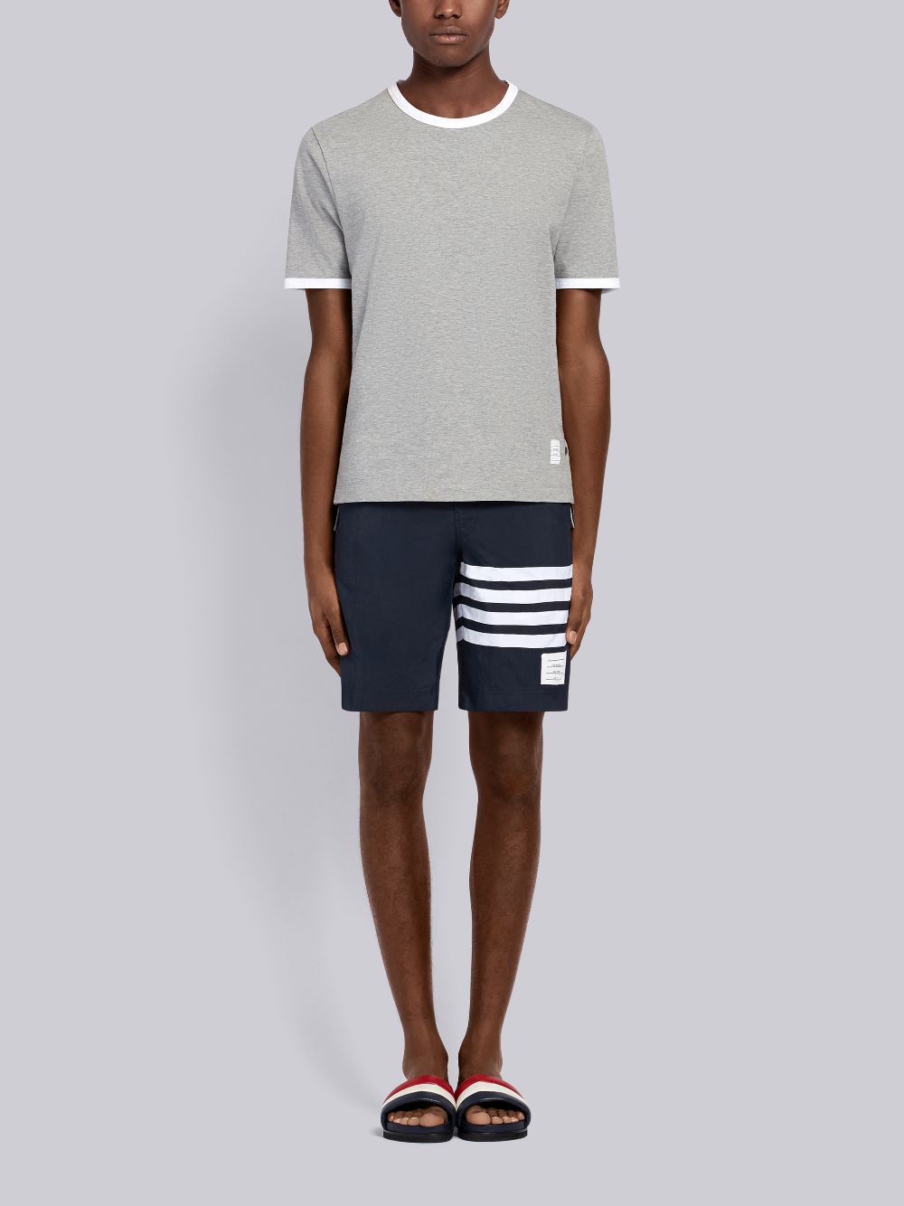 Shorts De Playa Thom Browne Swim Tech 4-Bar Board Short Hombre Azul Marino | GRF52K99002
